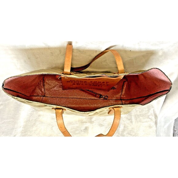 Consuela Goldie Breezy East West Tote Metallic Gold Large Shopper Bag